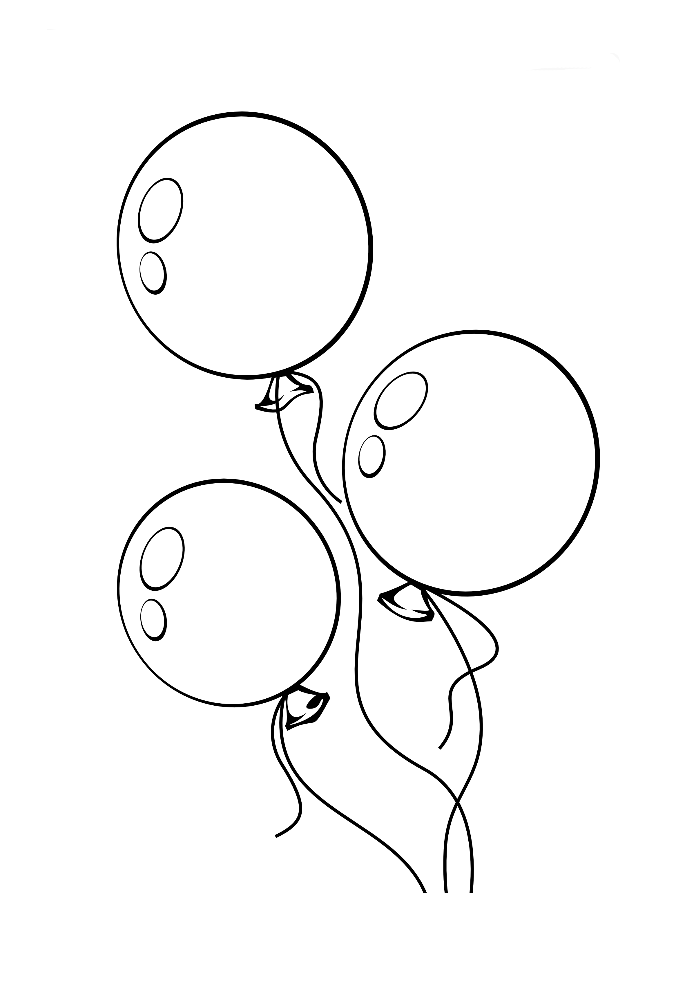 Balloon coloring pages for kids to print for free