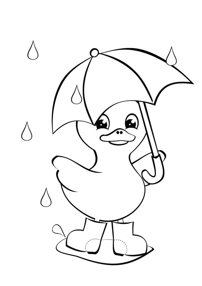 Umbrella Coloring Pages for childrens printable for free