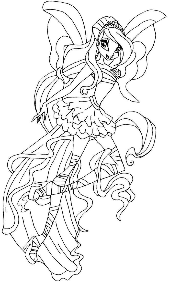 Winx Harmonix coloring pages to download and print for free