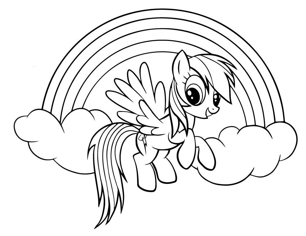 Rainbow Dash coloring pages to download and print for free