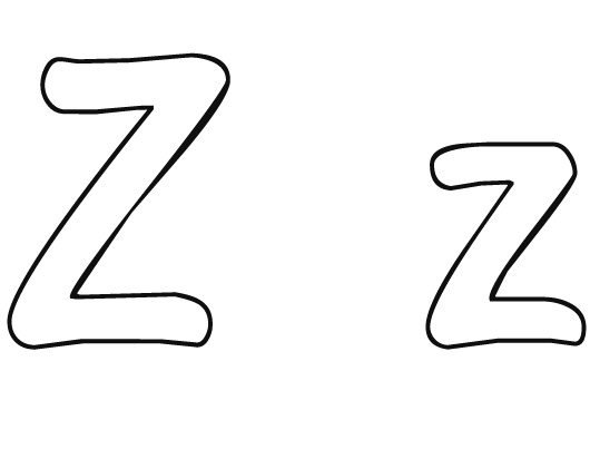 Letter z coloring pages to download and print for free