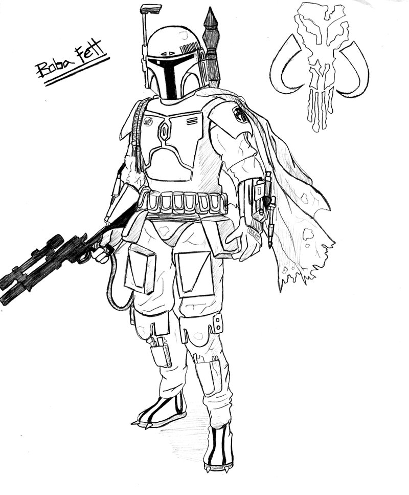 Boba Fett Coloring Pages to download and print for free