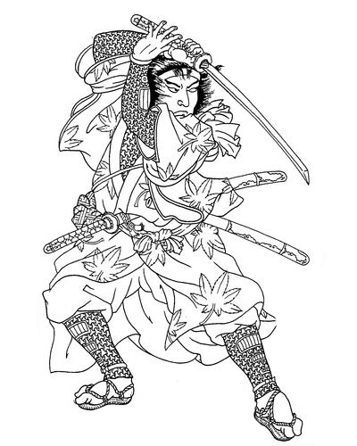 Samurai Coloring Pages to download and print for free