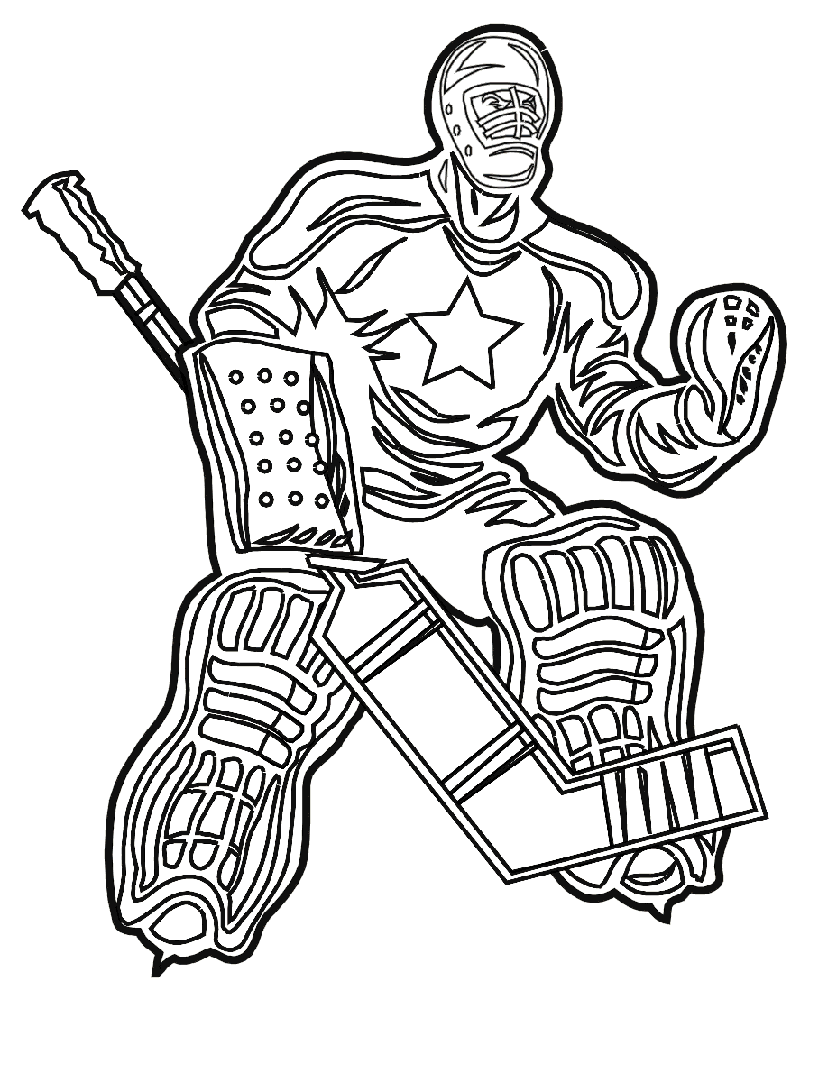 Printable Hockey Coloring Pages - Printable Word Searches