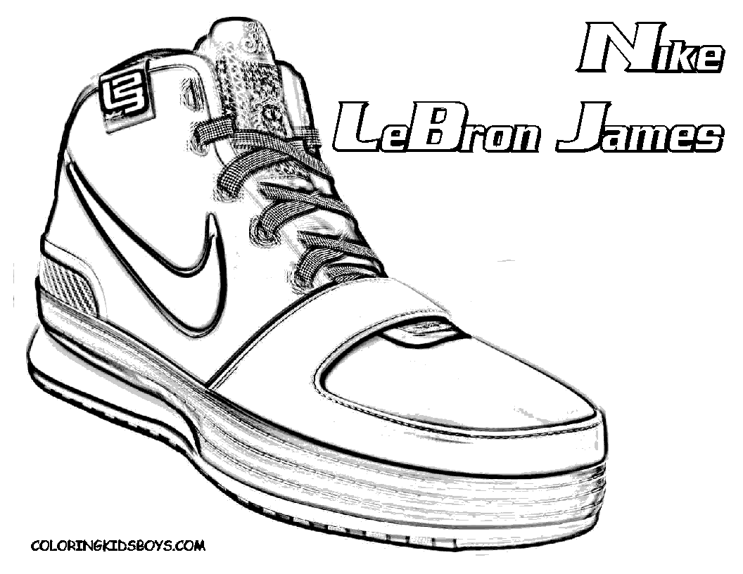 Gambar Basketball Shoe Coloring Pages Download Print Free Famous ...