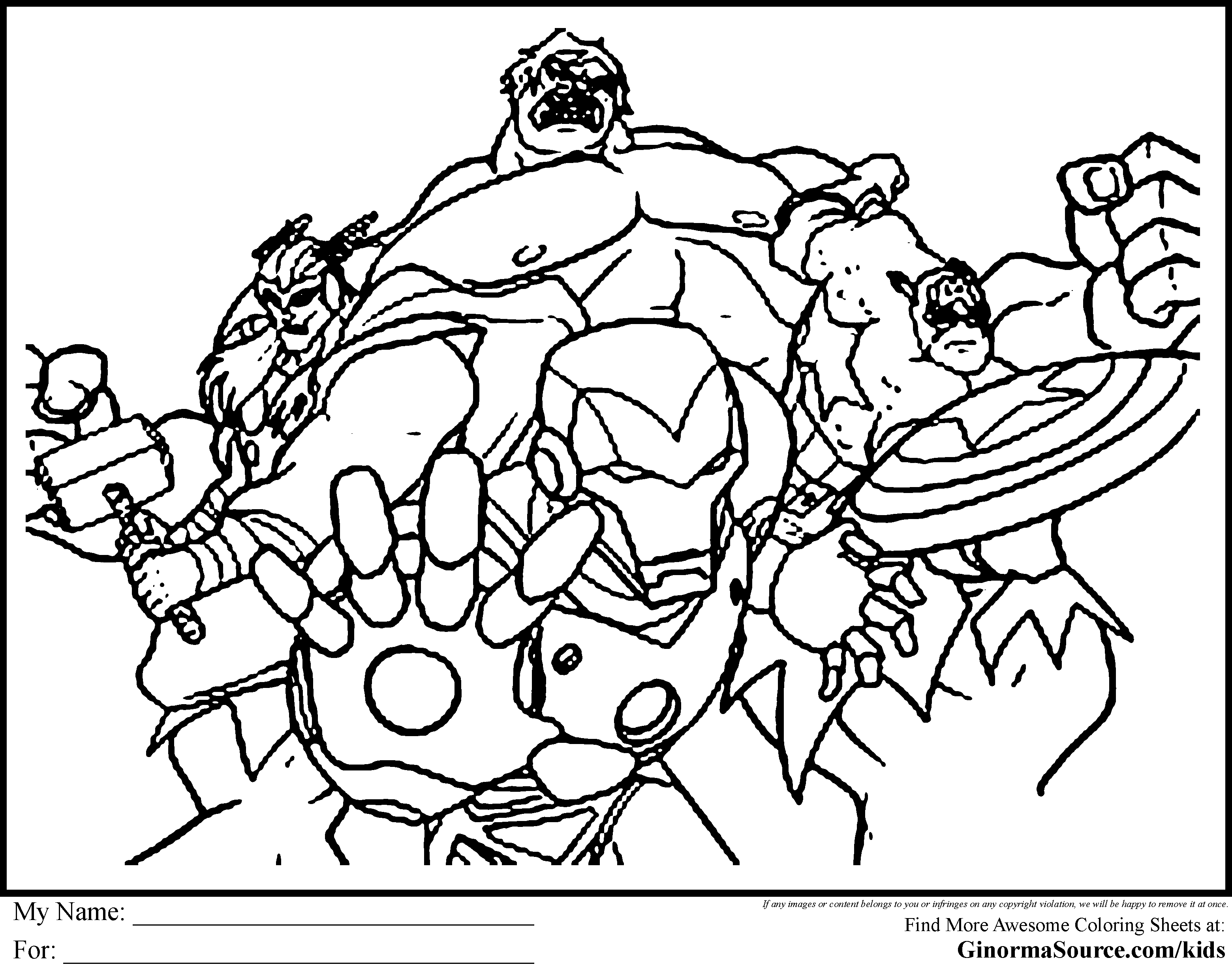Avengers Coloring Pages Printable