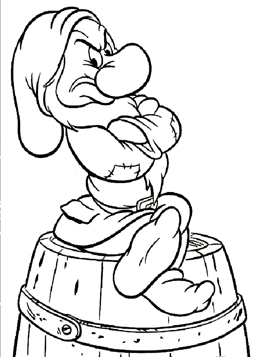grumpy dwarf coloring pages