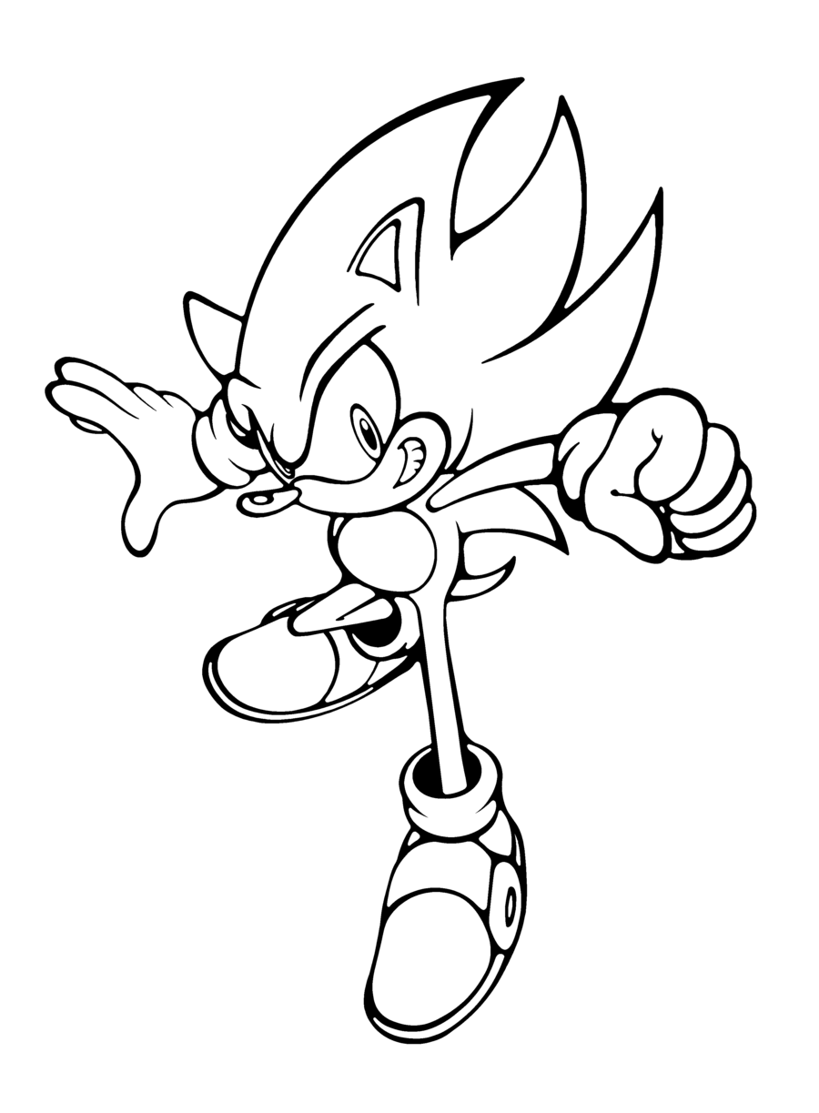 Super sonic coloring pages to download and print for free