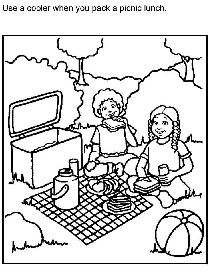 Free Printable Picnic Coloring Pages - Free Printable Templates