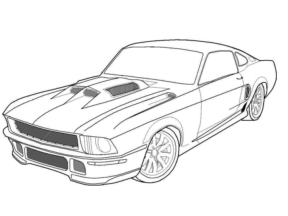Muscle Cars Coloring Pages 10