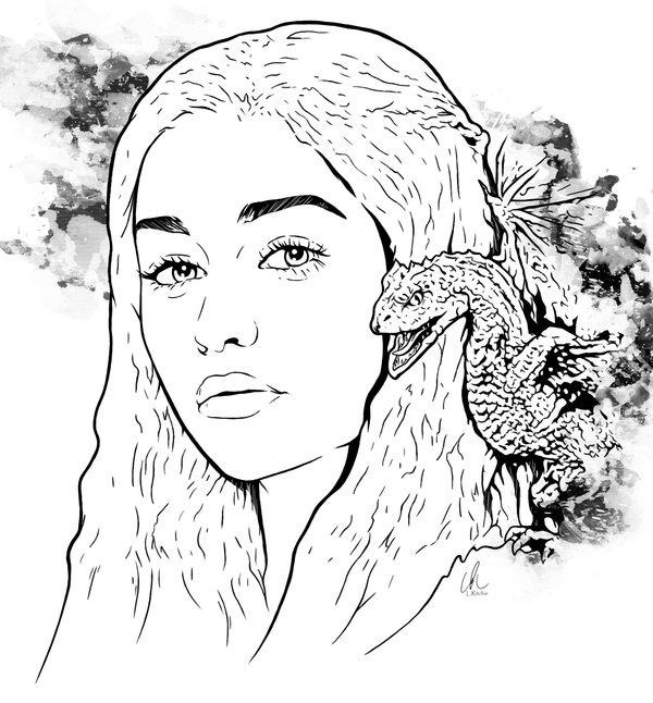 game thrones coloring daenerys drawings drawing throne deviantart games adults easy colouring books