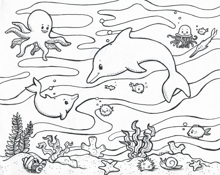 underwater coloring pages to print