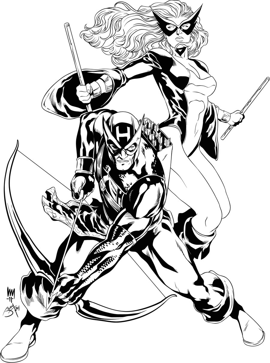 Hawkeye coloring pages to download and print for free
