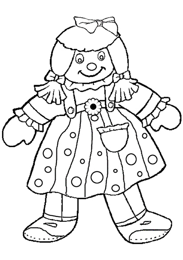 Doll coloring pages to download and print for free