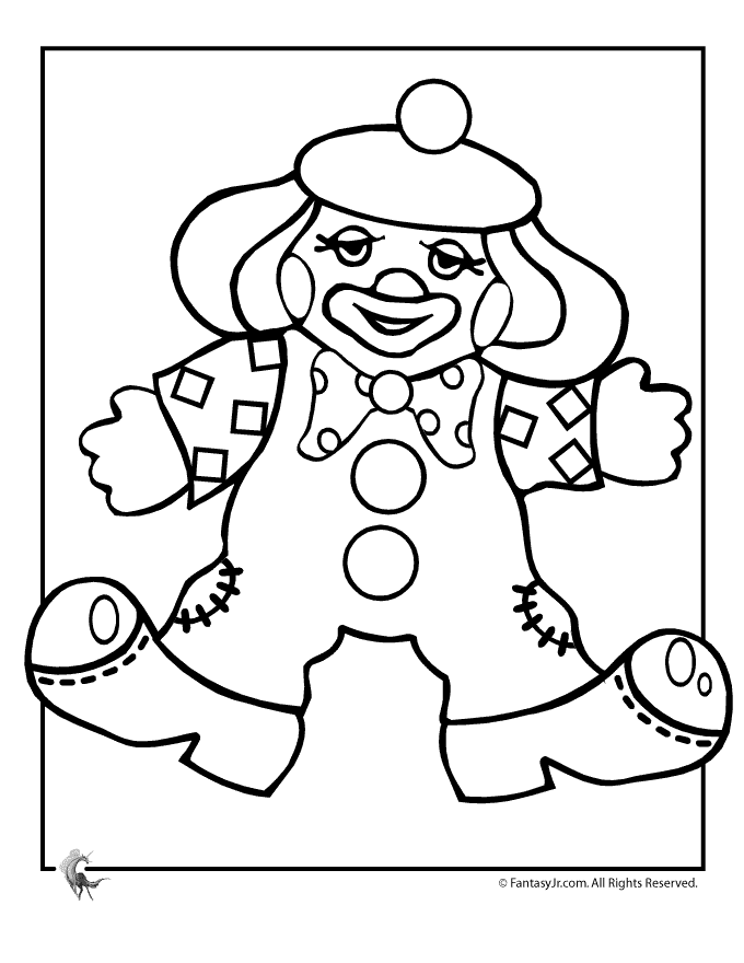 Clown coloring pages to download and print for free