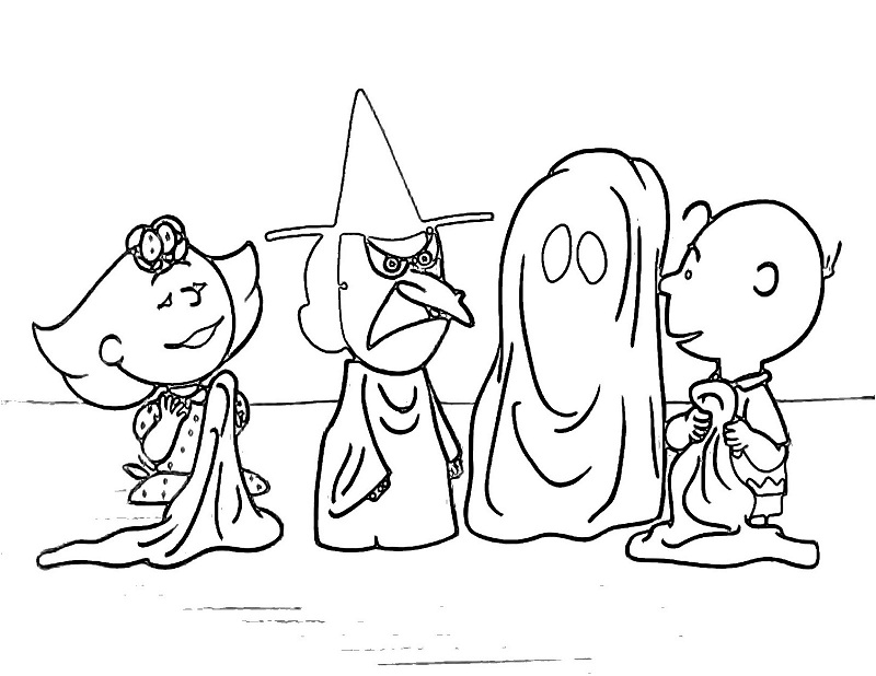 charlie brown characters coloring pages