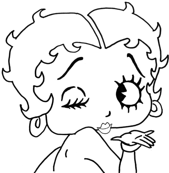 Betty boop coloring pages to download and print for free