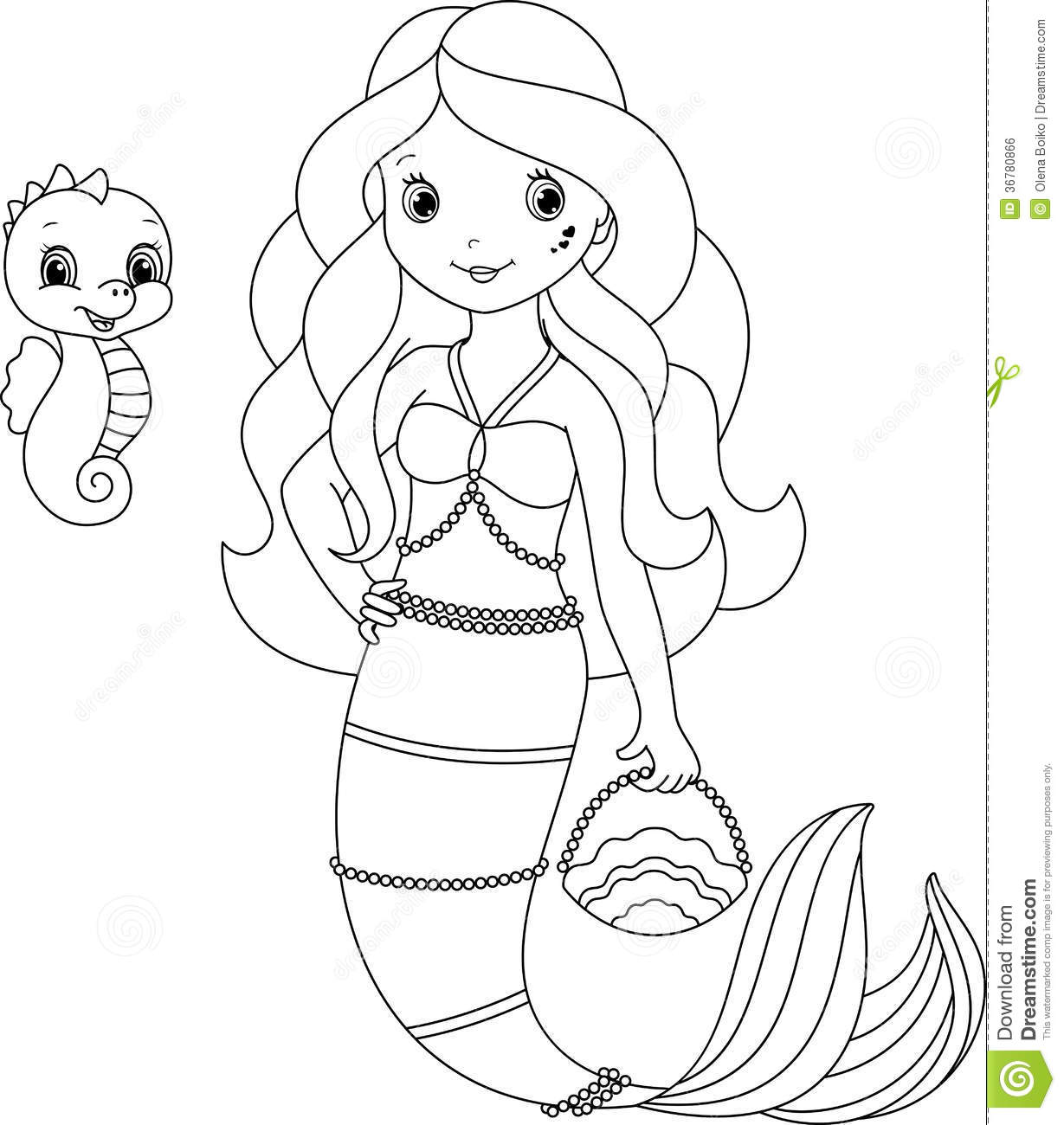 Mermaid coloring pages to download and print for free