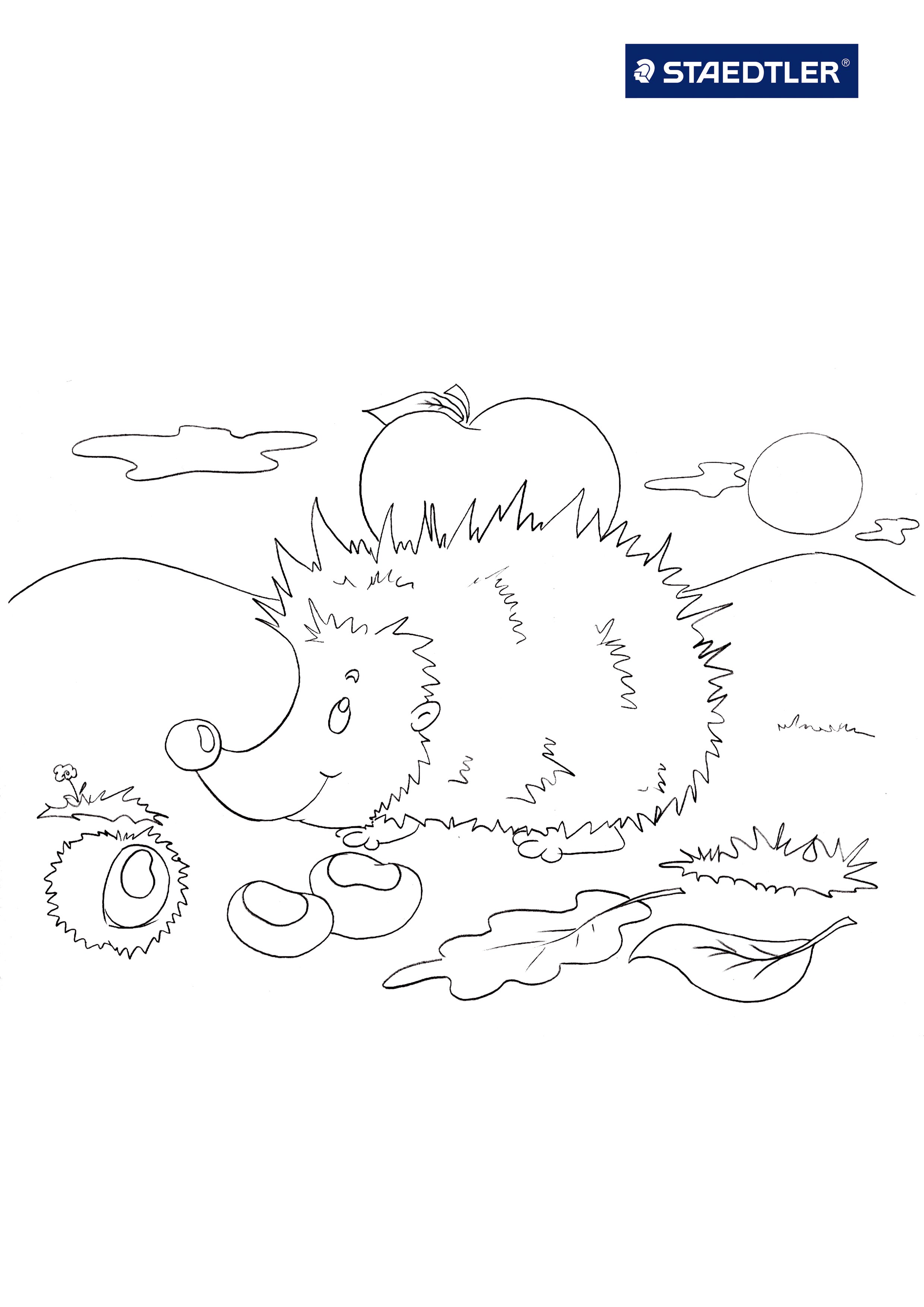 Hedgehog coloring pages to download and print for free