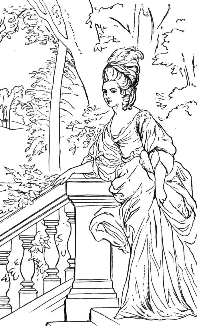 Historical fashion coloring pages download and print for free