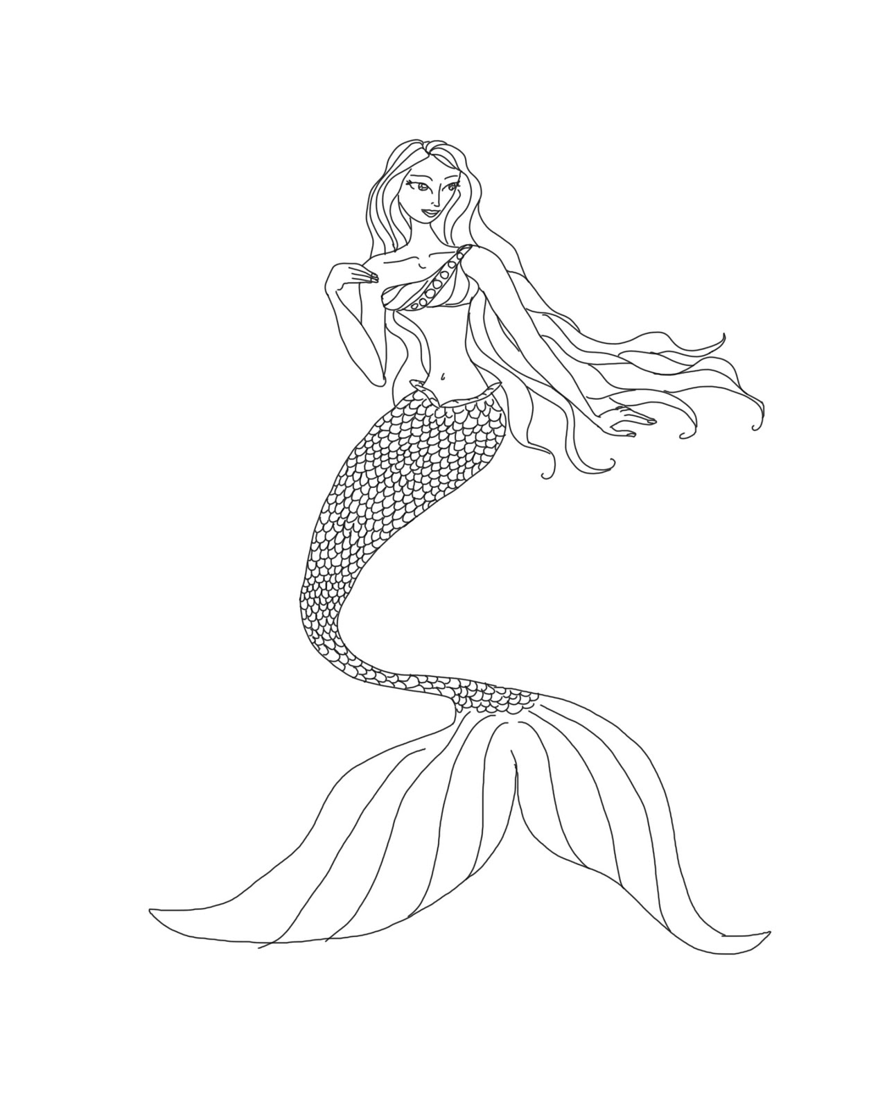 printable-easy-mermaid-coloring-pages