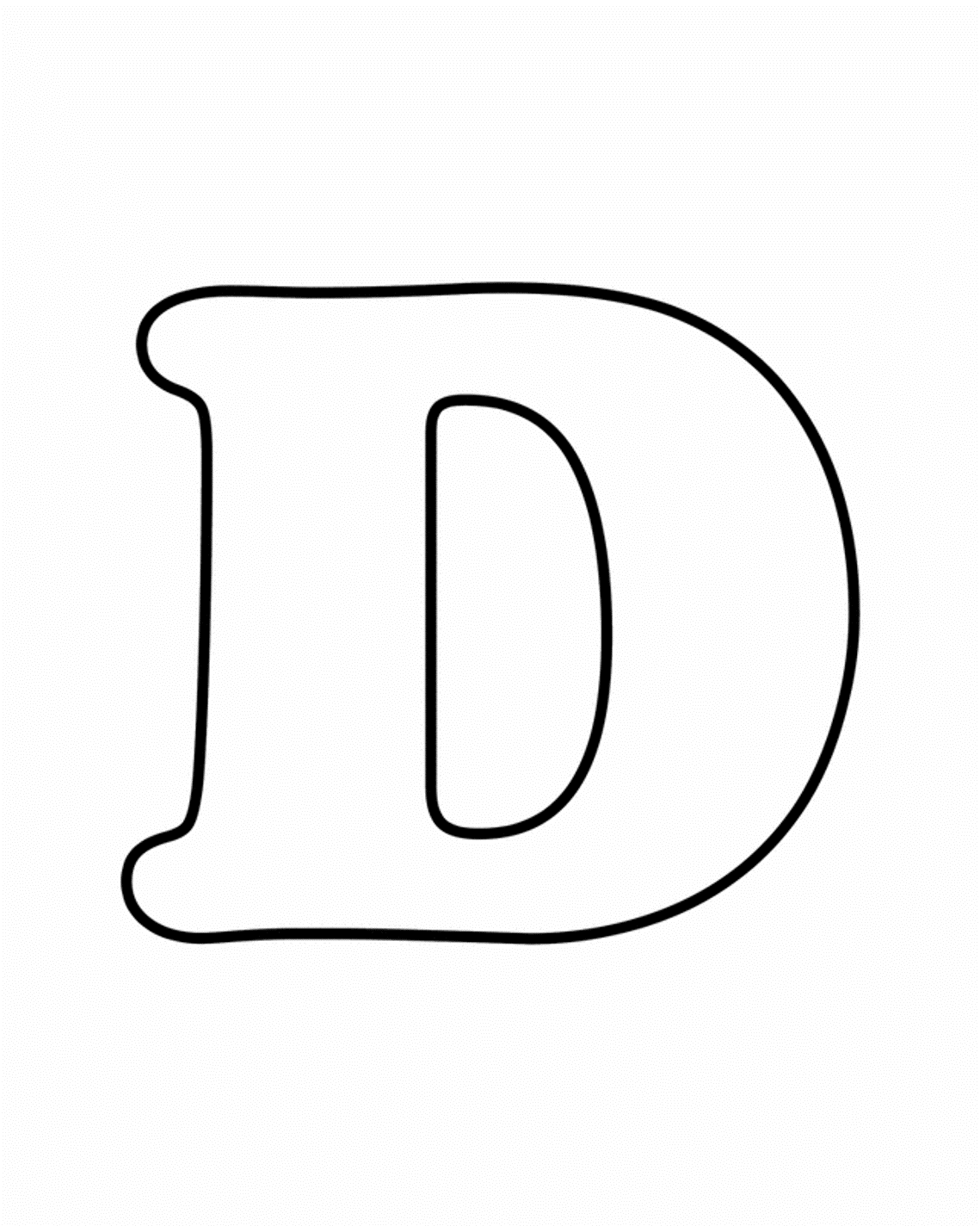 lowercase d in bubble letters