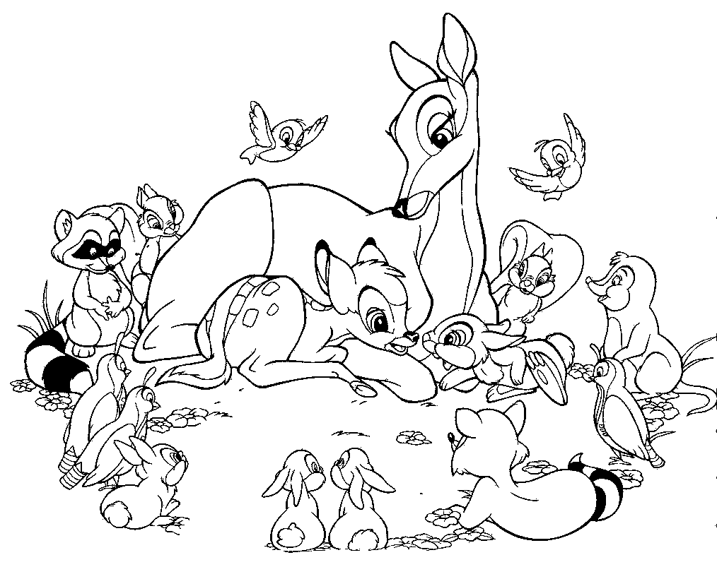 Bambi coloring pages to download and print for free