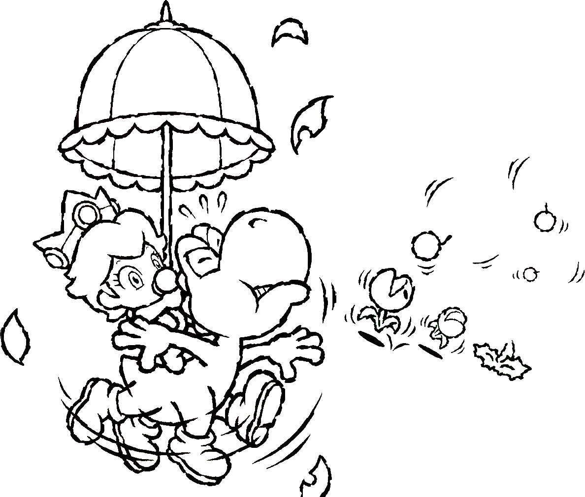 Yoshi island coloring pages download and print for free