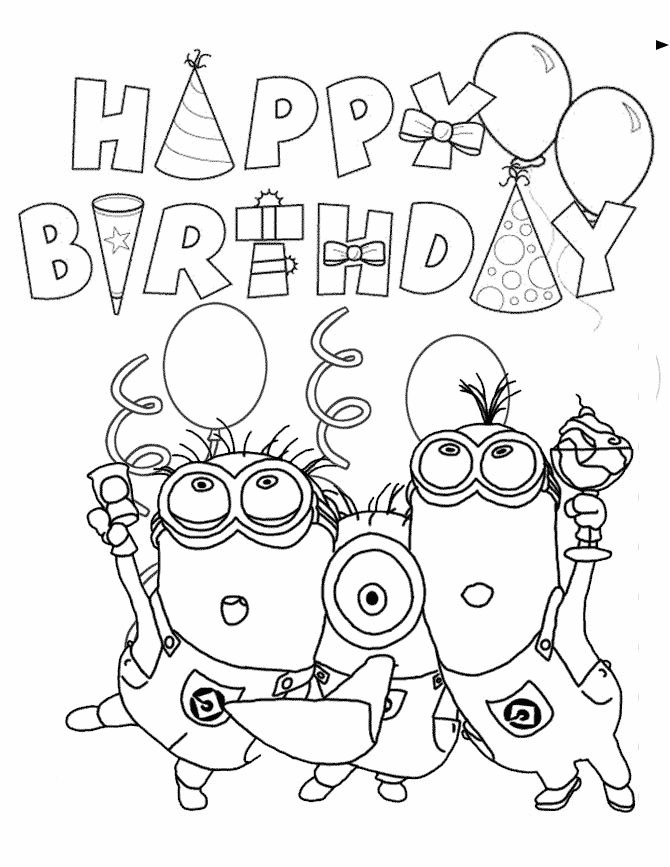 Happy Birthday Coloring Pages Printable - Printable World Holiday