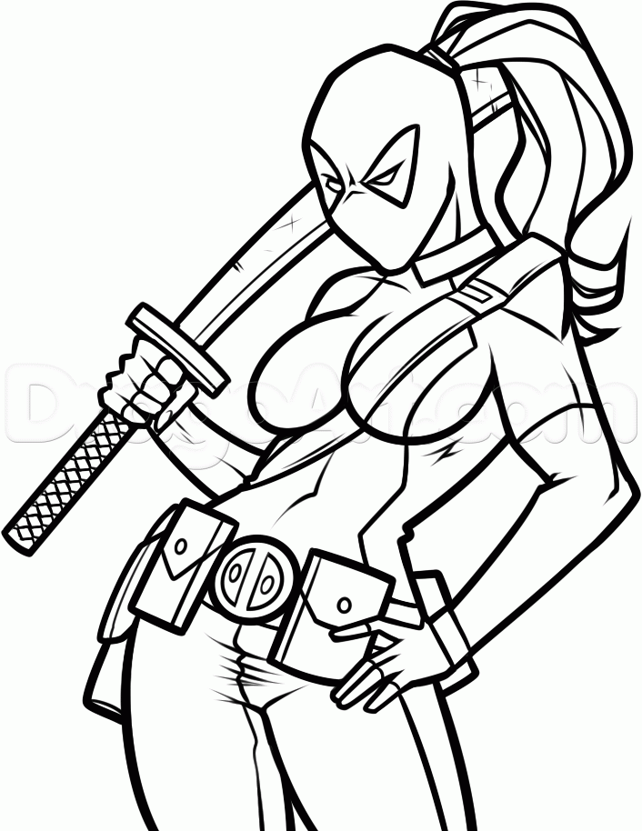 Deadpool Coloring Pages 8