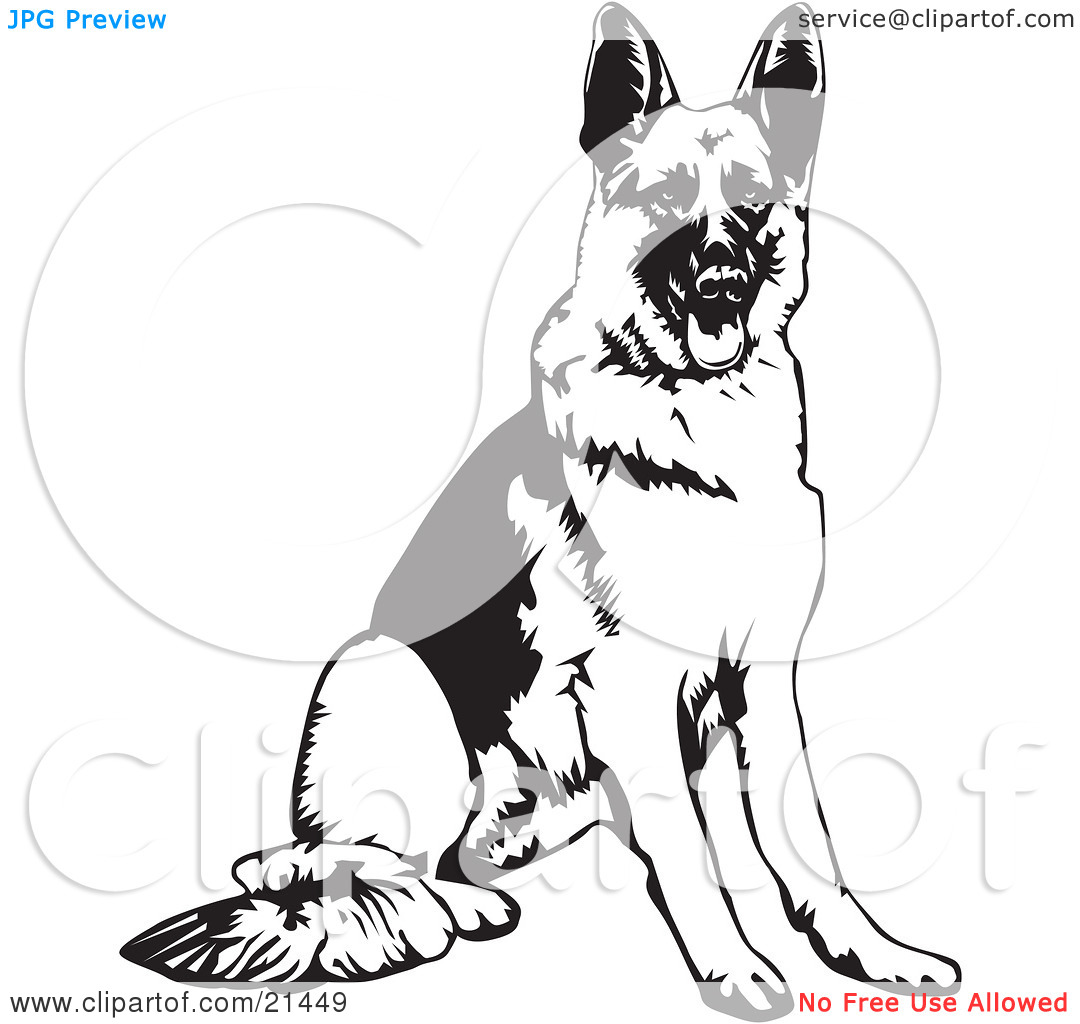 German shepherd coloring pages to download and print for free