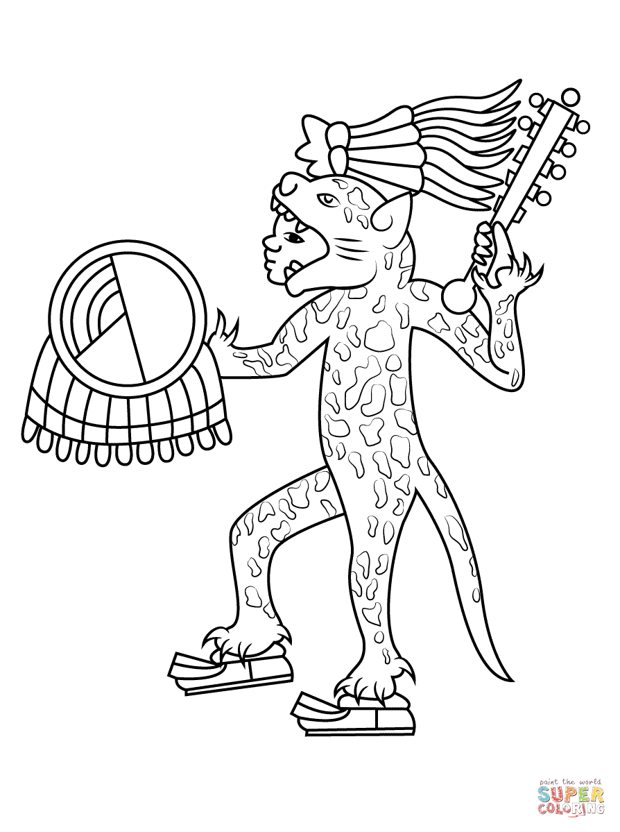Aztec coloring pages to download and print for free
