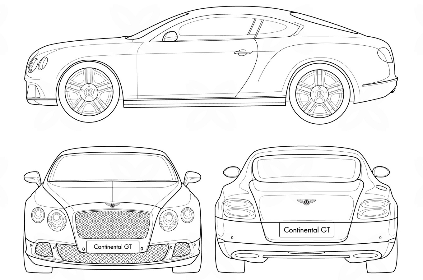 Bentley Coloring Sheet
