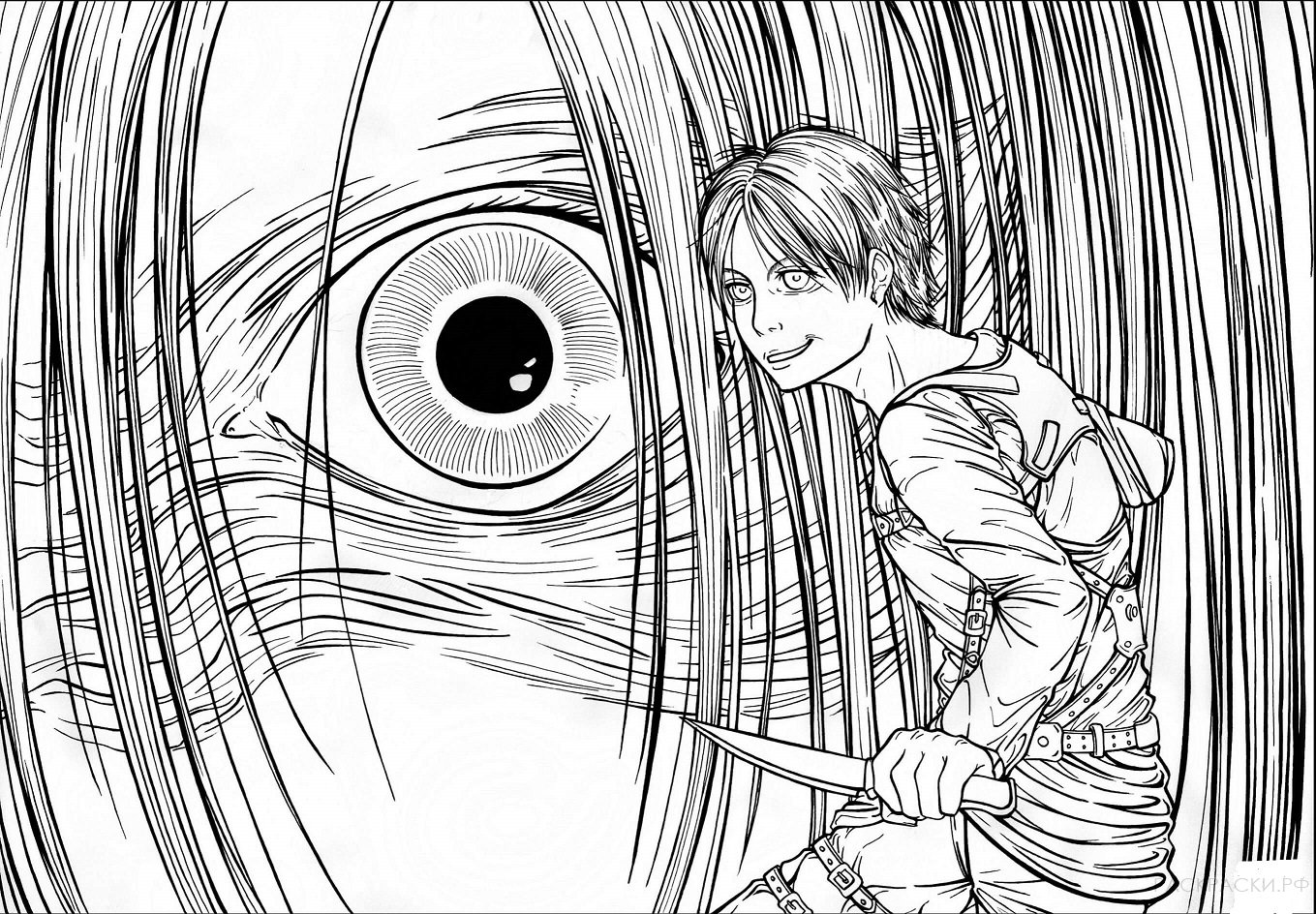 Attack of the Titans Coloring Pages to download and print for free