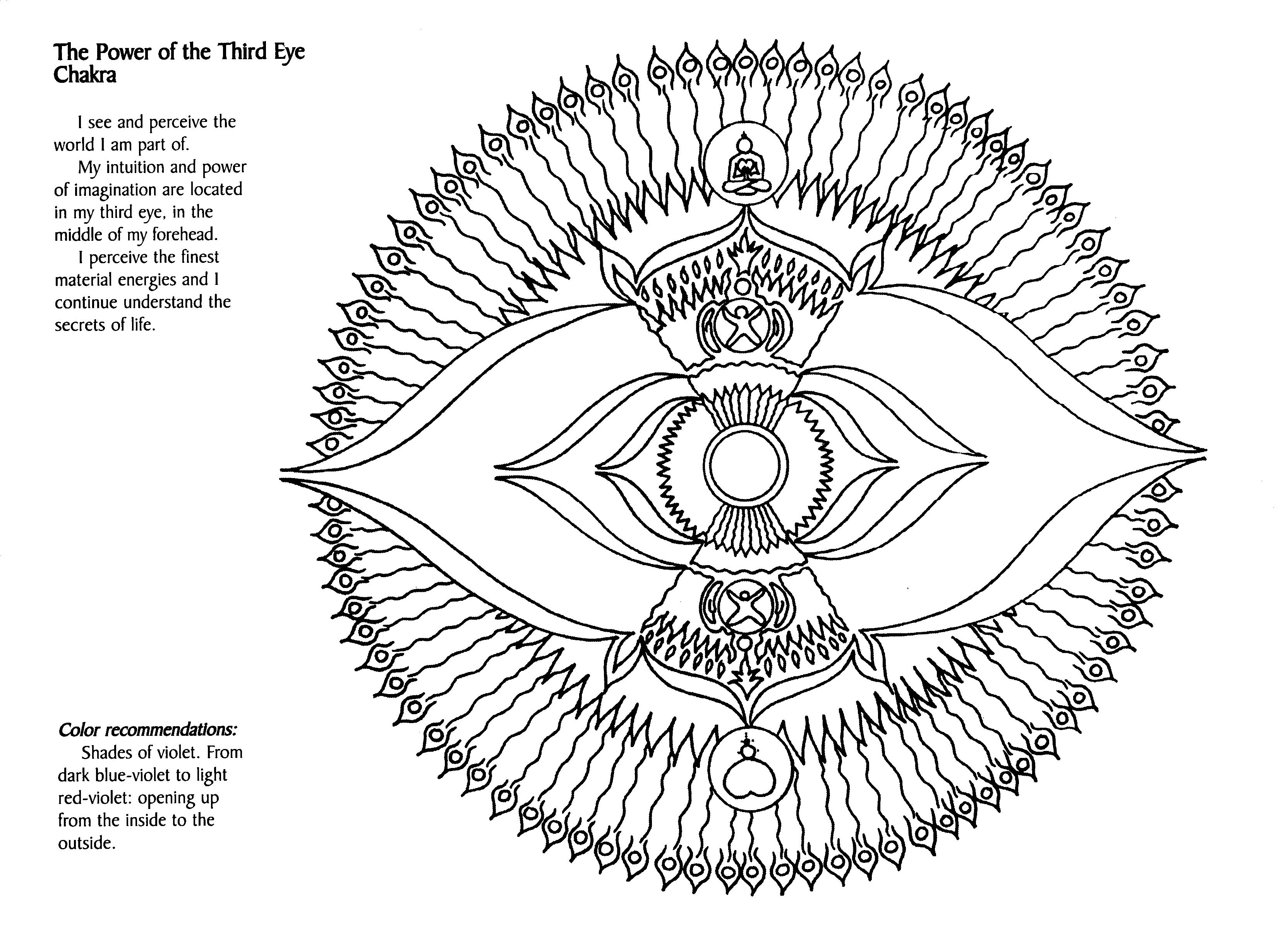 chakra mandala printable coloring pages