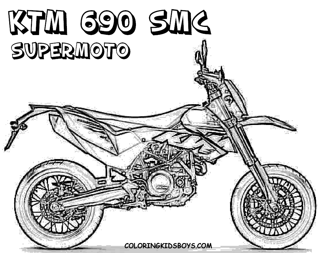 motocross coloring pages to download and print for free