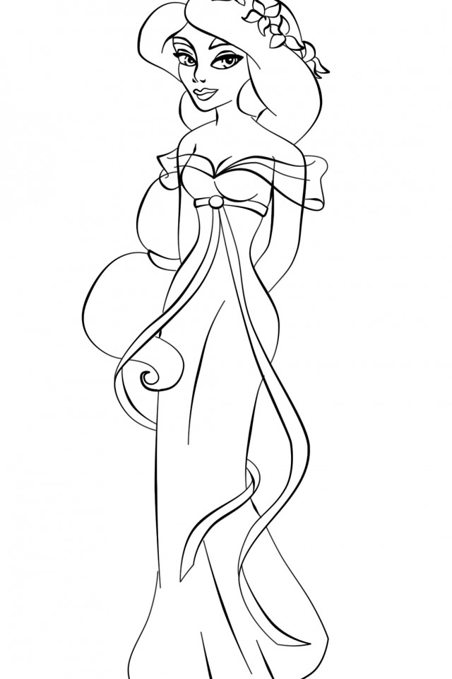 Jasmine coloring pages download and print for free