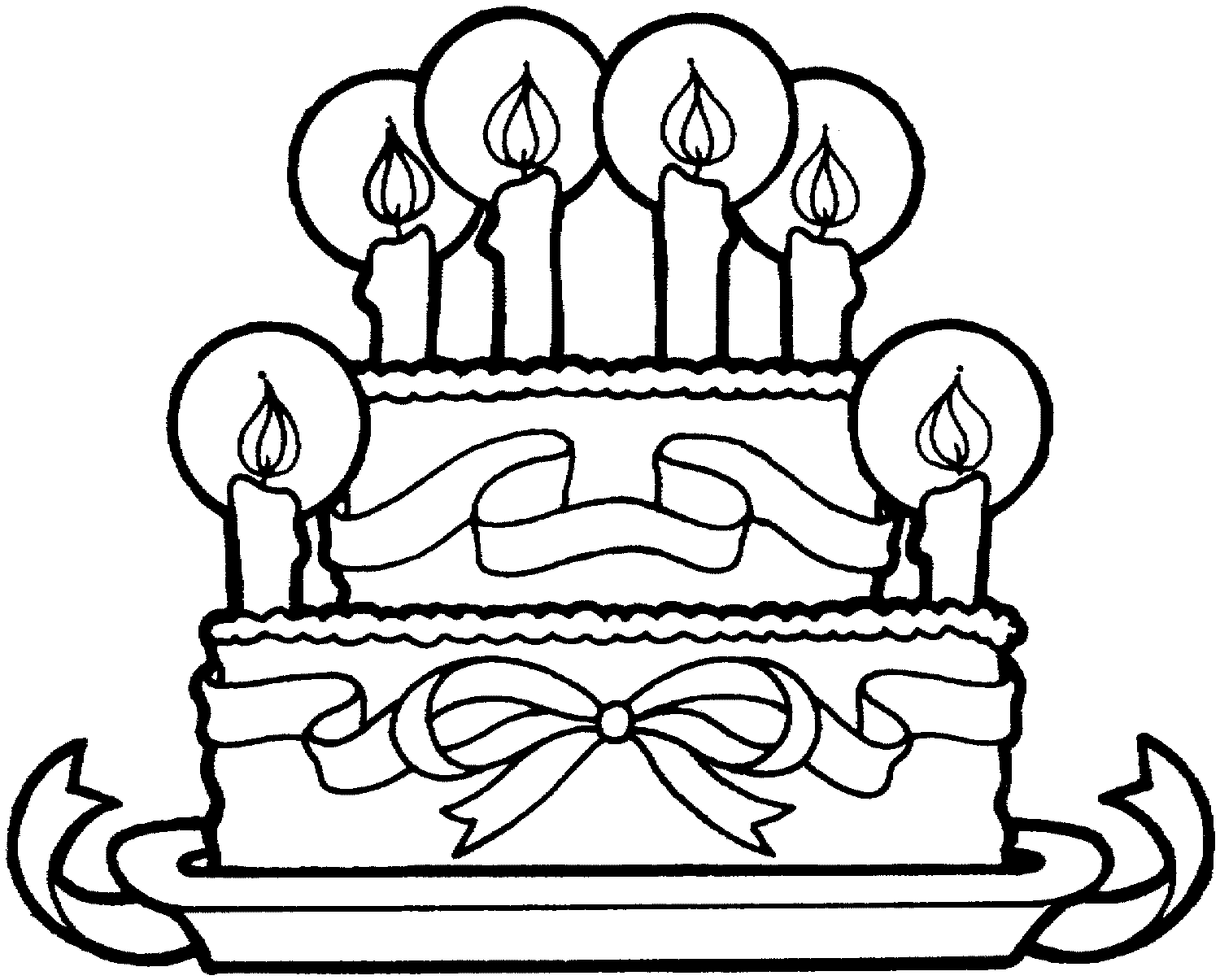 Free Coloring Pages Cake 9