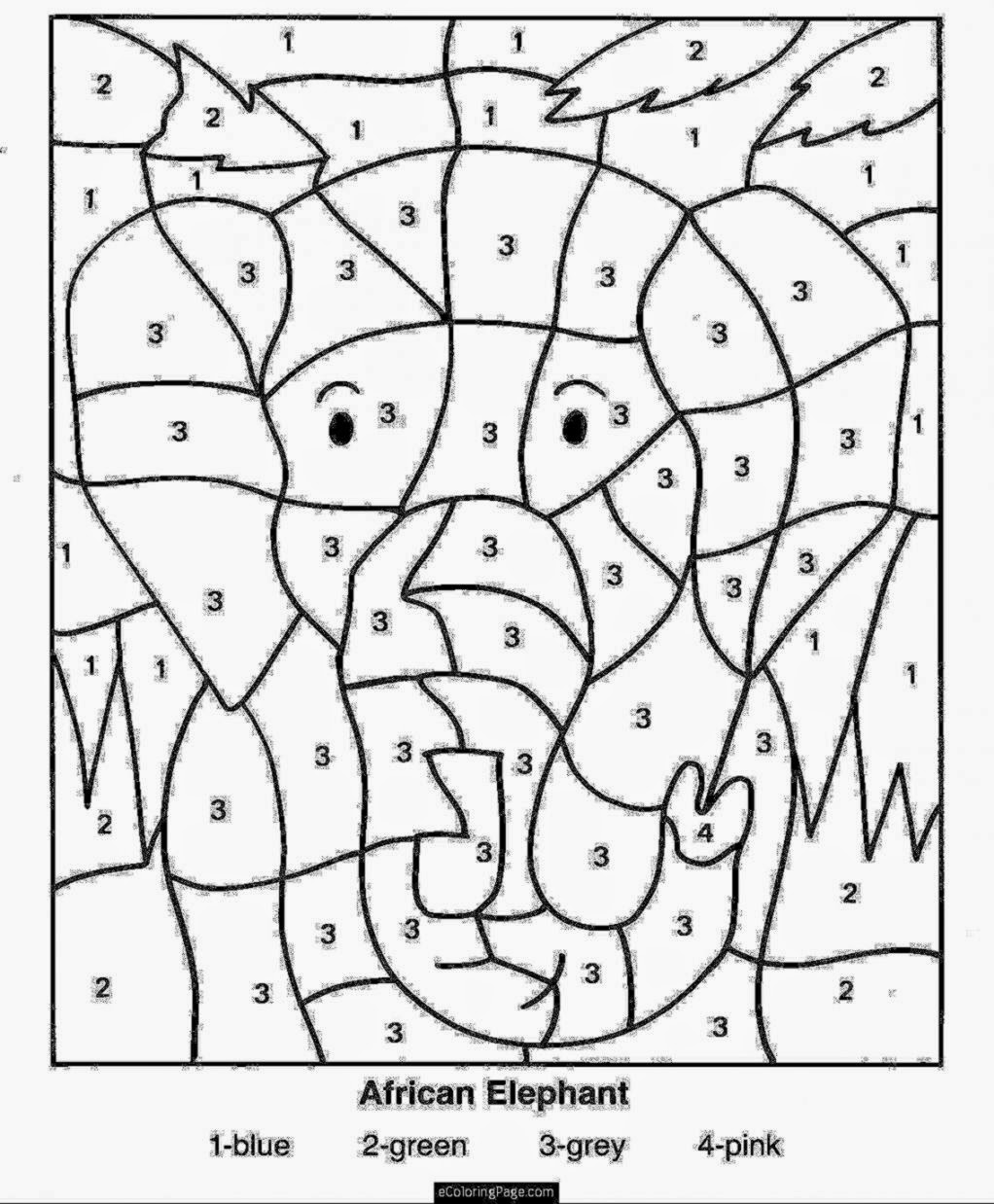 Color by number coloring pages to download and print for free