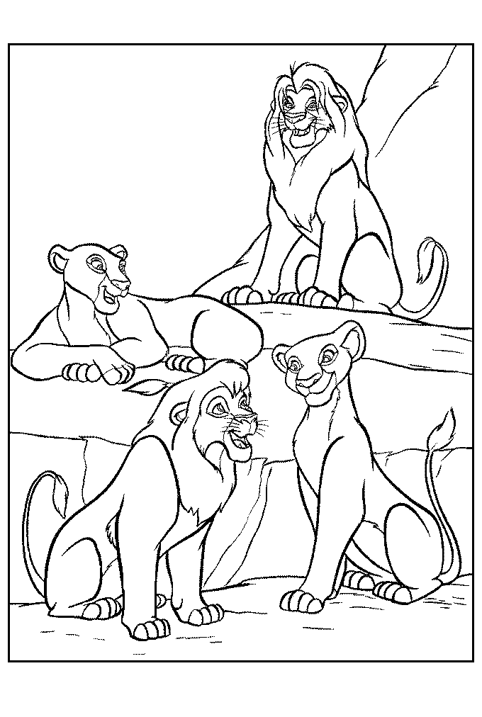 color therapy coloring pages lion king