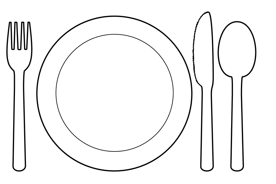 Plate coloring pages to download and print for free