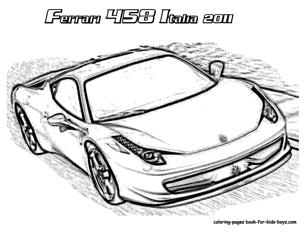 Free Coloring Pages Ferrari Coloring Pages
