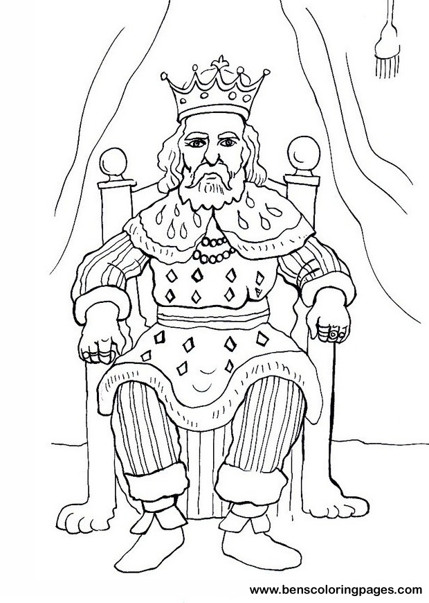 Printable King Coloring Sheet 1