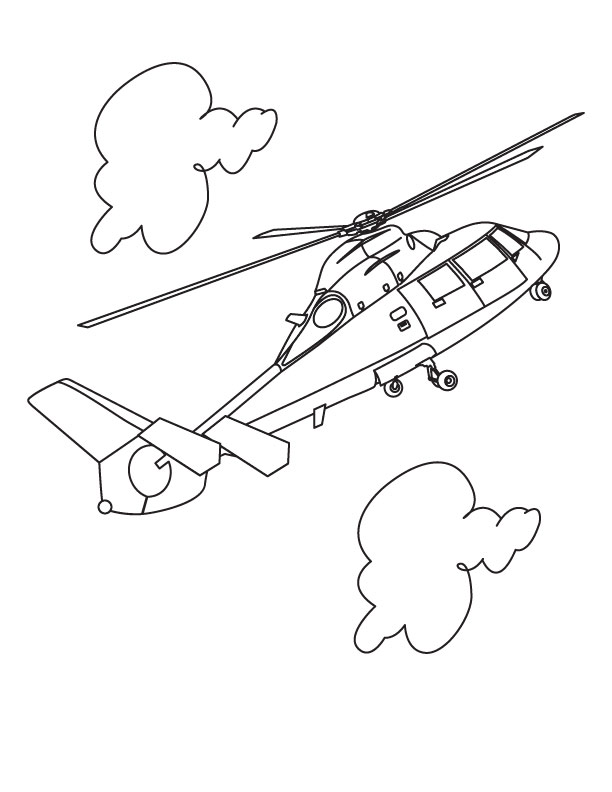 Print Out Childrens Coloring Pages Helicopters 8
