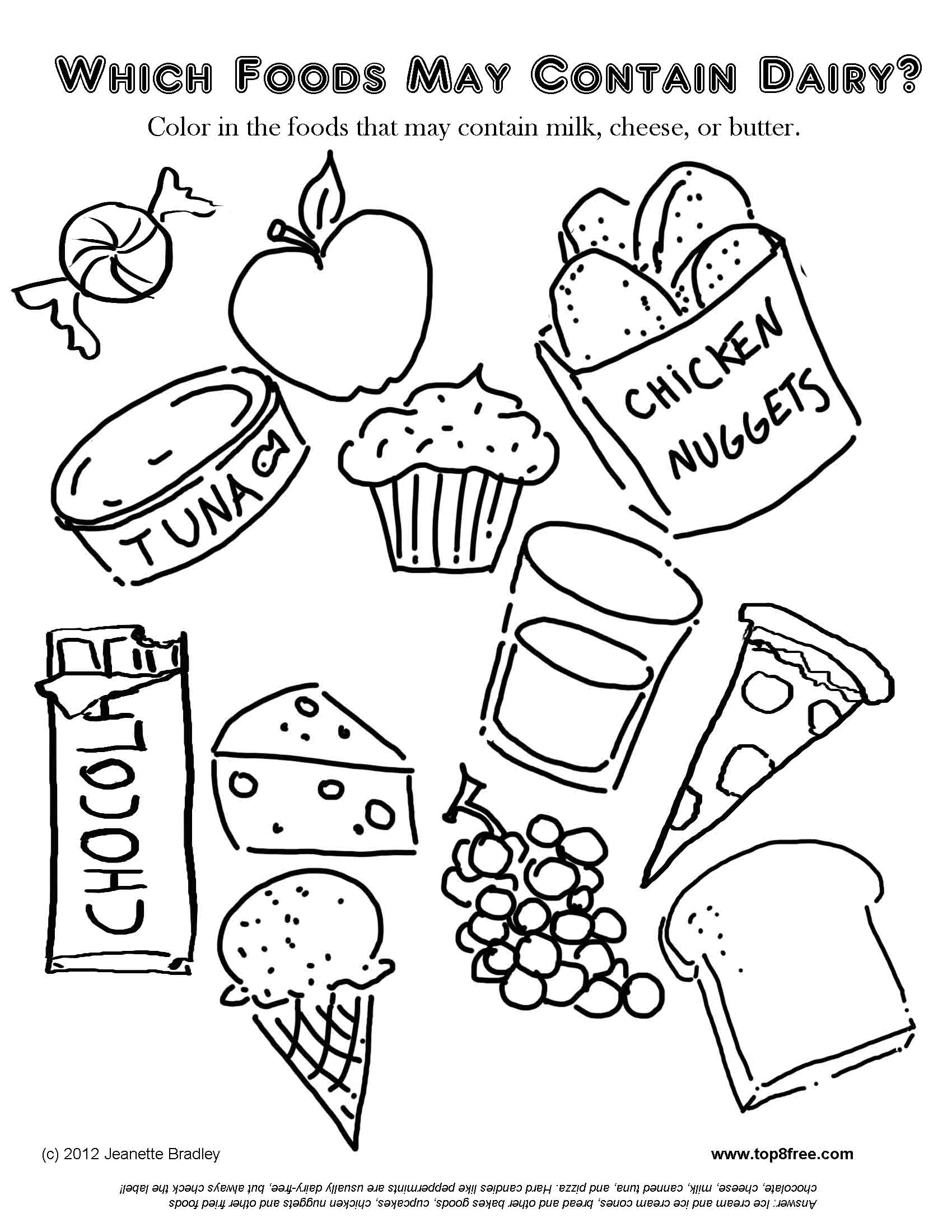 Dessert coloring pages to download and print for free