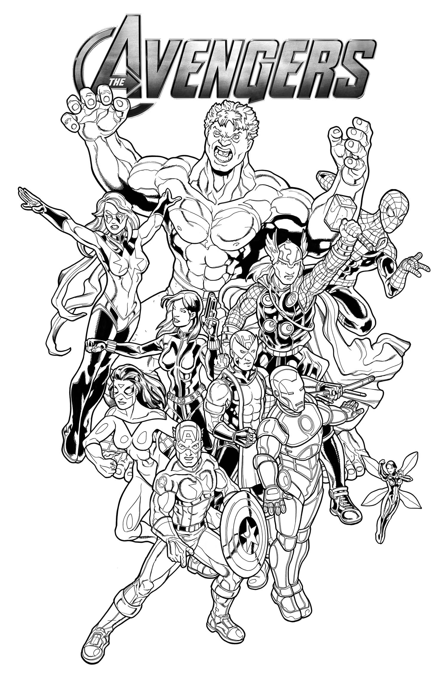 Free Printable Avengers Coloring Pages - Printable World Holiday