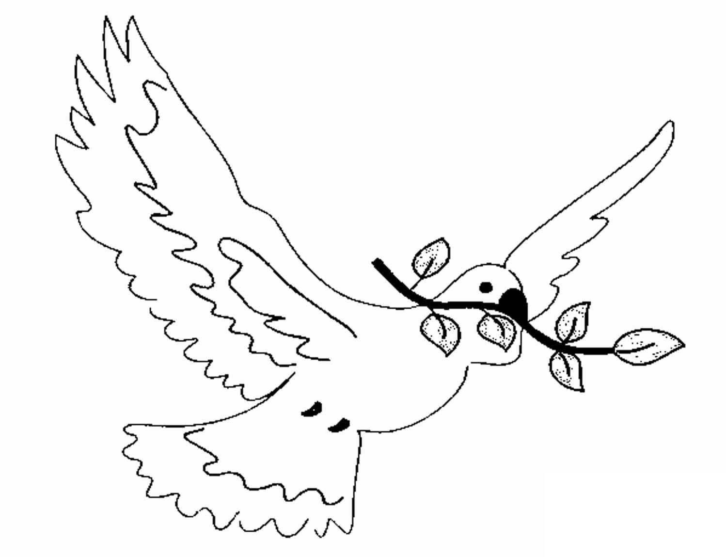 Dove of peace coloring pages to download and print for free