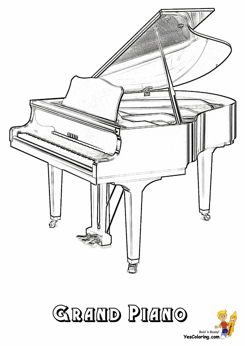 Piano Coloring Pictures 6