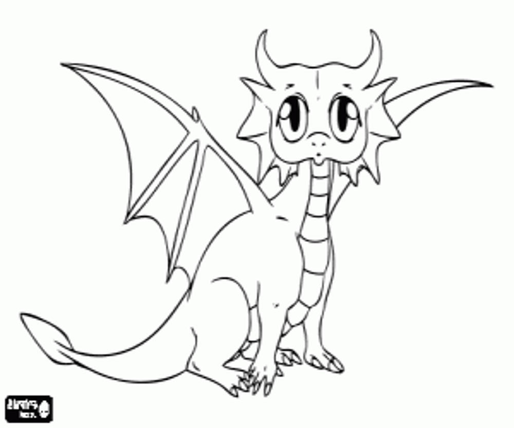 baby dragon coloring pages to download and print for free