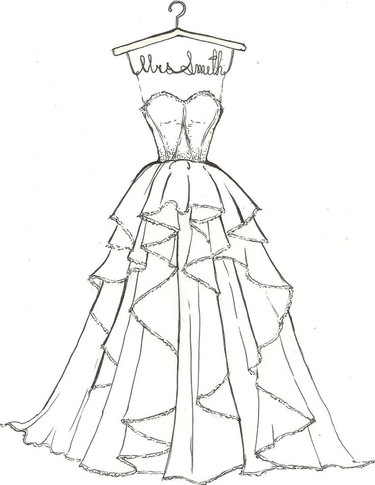 prom dress coloring pages